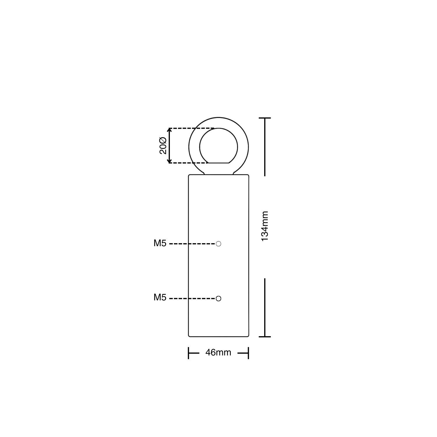 Abschluß-Endkappe - Edelstahl matt mit Augende für 40mm Handlaufseil/Absperrseil | Hamburger Tauwerk Fabrik – Beste Qualität seit 1901. Jetzt online kaufen
