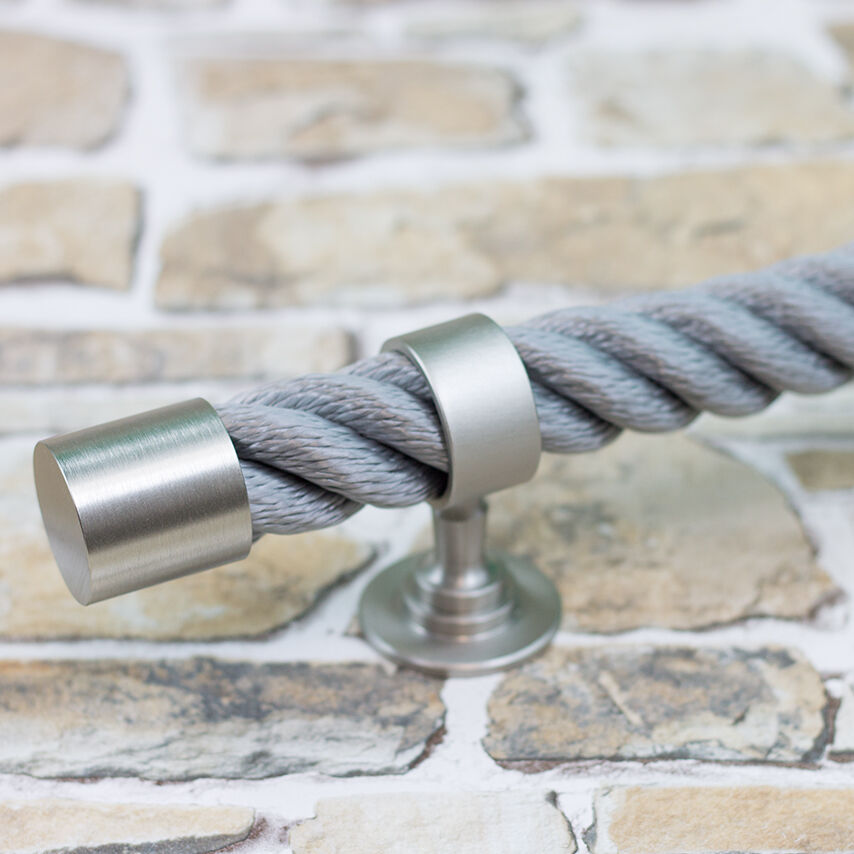 Handlaufseil/Absperrseil - Soft Touch in Grau / Länge nach Maß Handlaufseil/Absperrseil - Soft Touch in Grau / Länge nach Maß