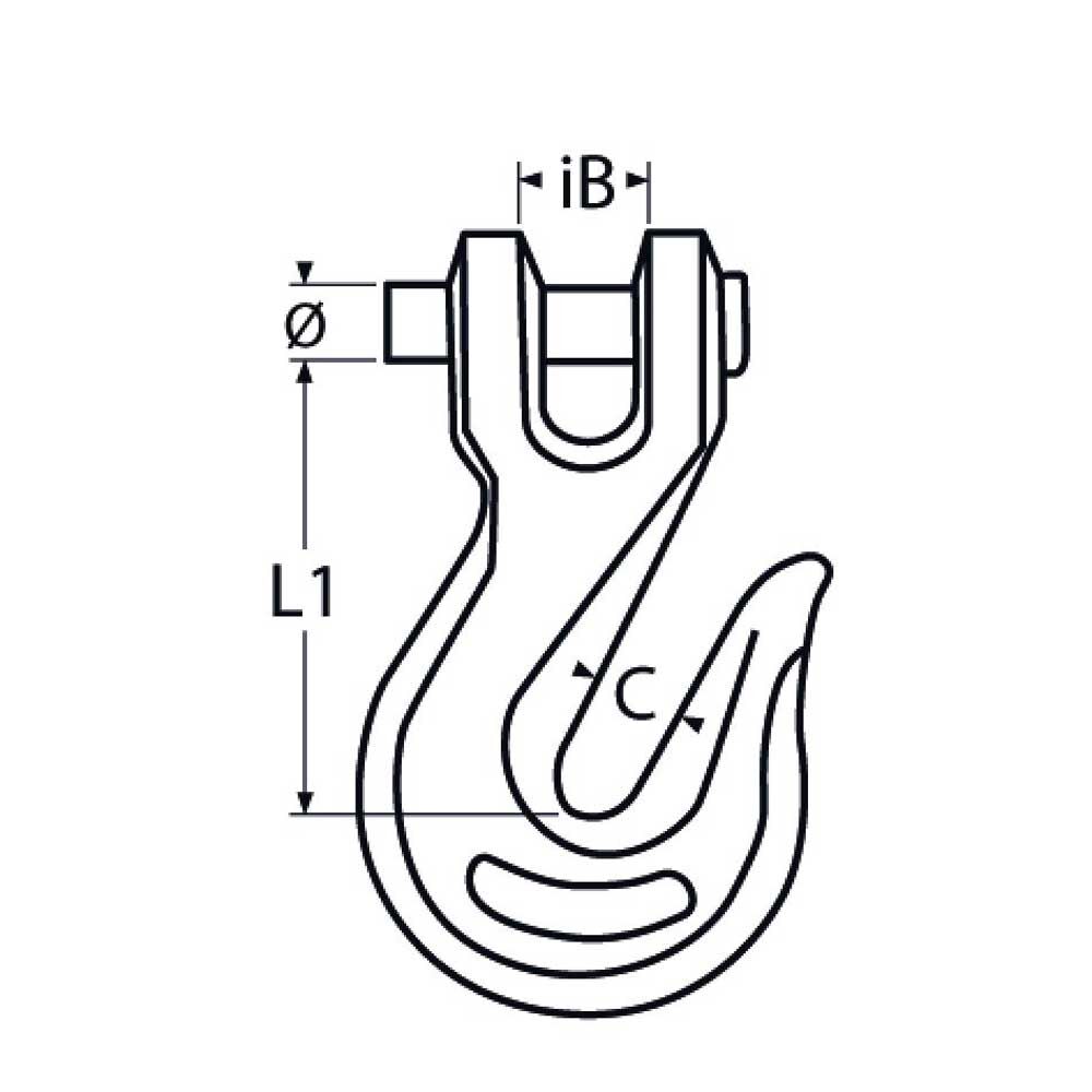 TZKettenhakenselbstklemmend Kettenhaken für 6,0 - 10mm Kette, selbstklemmend, Edelstahl A4 - AISI 316