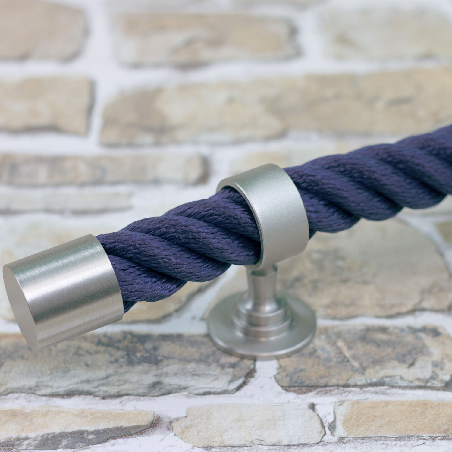 Handlaufseil/Absperrseil - Soft Touch in Marineblau / Länge nach Maß Handlaufseil/Absperrseil - Soft Touch in Marineblau / Länge nach Maß