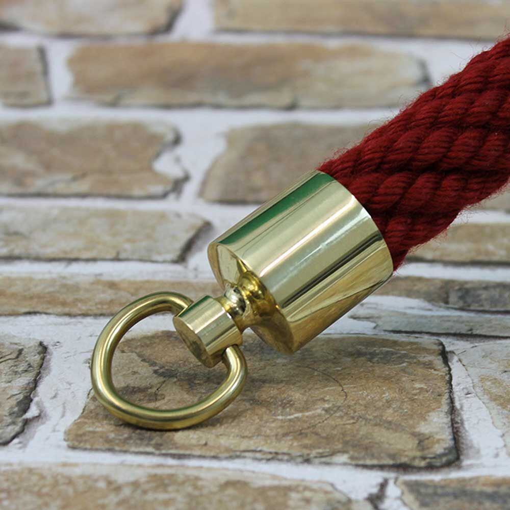 Seilendkappe mit Ring - Messing glänzend für 30mm Handlaufseil/Absperrseil