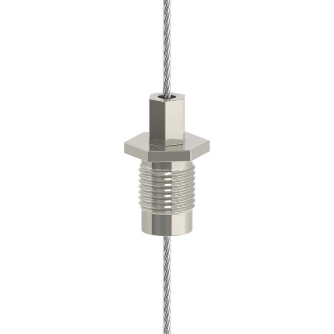 Wire Rope Holder/Gripper Type 15 SE M10x1 Thread / Nickel-Plated Wire Rope Holder/Gripper Type 15 SE M10x1 Thread / Nickel-Plated