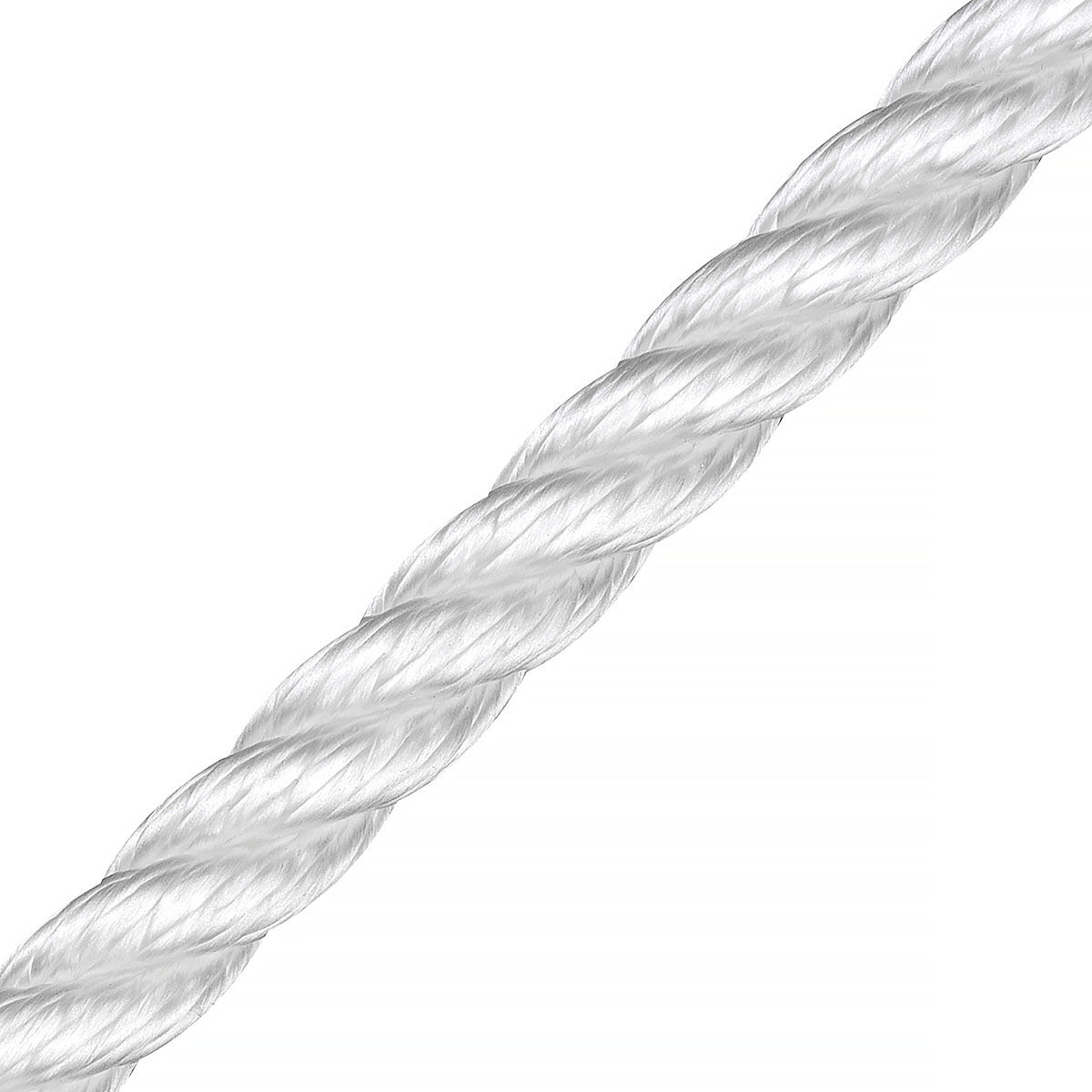 Multifil-Tauwerk 14mm / 3-schäftig geschlagen / Bruchlast 3000daN/ Weiß / Meterware