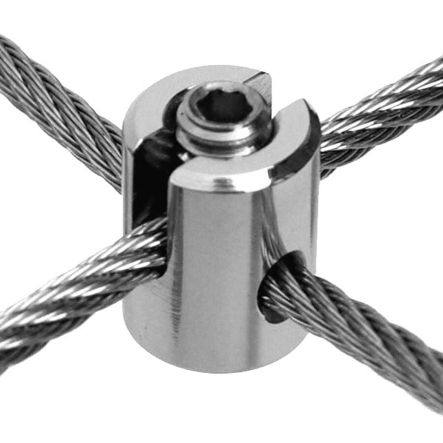 Edelstahl Seilkreuzklemme - Micro für 1,5 - 6,0mm Drahtseil / KK5 Edelstahl Seilkreuzklemme - Micro für 1,5 - 6,0mm Drahtseil / KK5