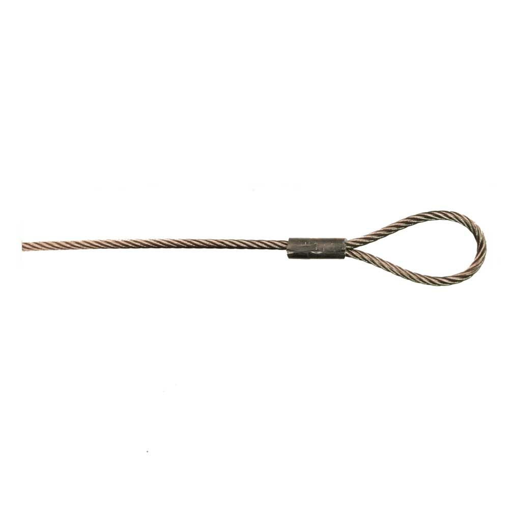 EinseitigSchlaufemitDraht Stainless Steel Wire Rope - One-Sided with Loop / Length as specified