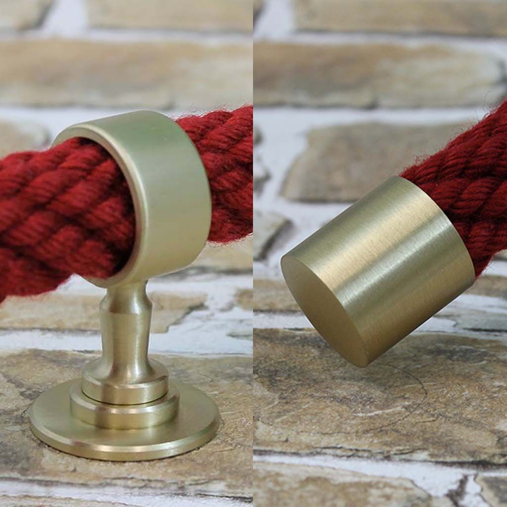 Rope railings, end caps & fittings / Brass satin Rope railings, end caps & fittings / Brass satin
