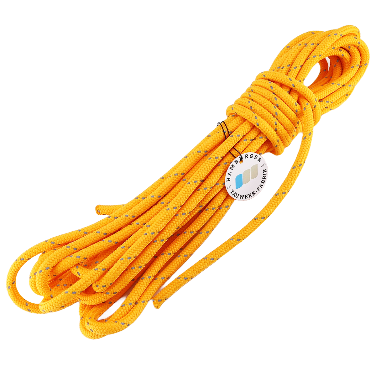 Outdoorseil ECO-Flash Gelb mit refl. Kennfaden 10mm ø | Hamburger Tauwerk Fabrik – Beste Qualität seit 1901. Jetzt online kaufen