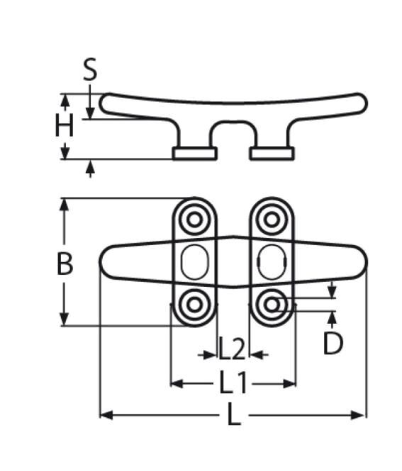 Edelstahl Klampe – rostfrei & robust mit 4 Befestigungsbohrungen Edelstahl Klampe – rostfrei & robust mit 4 Befestigungsbohrungen