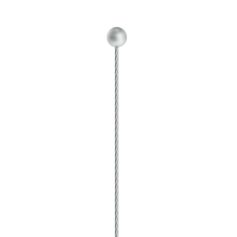 Drahtseil 1,5mm mit Kugelnippel 5,0mm / Länge 2000mm Drahtseil 1,5mm mit Kugelnippel 5,0mm / Länge 2000mm