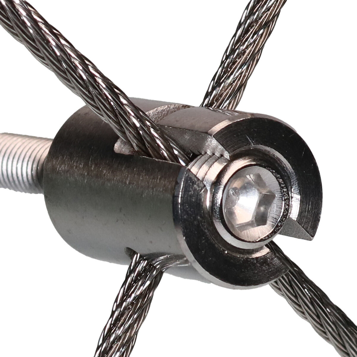 Kreuzklemme KK91 – Verstellbare Edelstahl-Kreuzklemme mit durchgehendem Gewinde (0°–90°) für Drahtseile 2–6 mm“ Kreuzklemme KK91 – Verstellbare Edelstahl-Kreuzklemme mit durchgehendem Gewinde (0°–90°) für Drahtseile 2–6 mm“