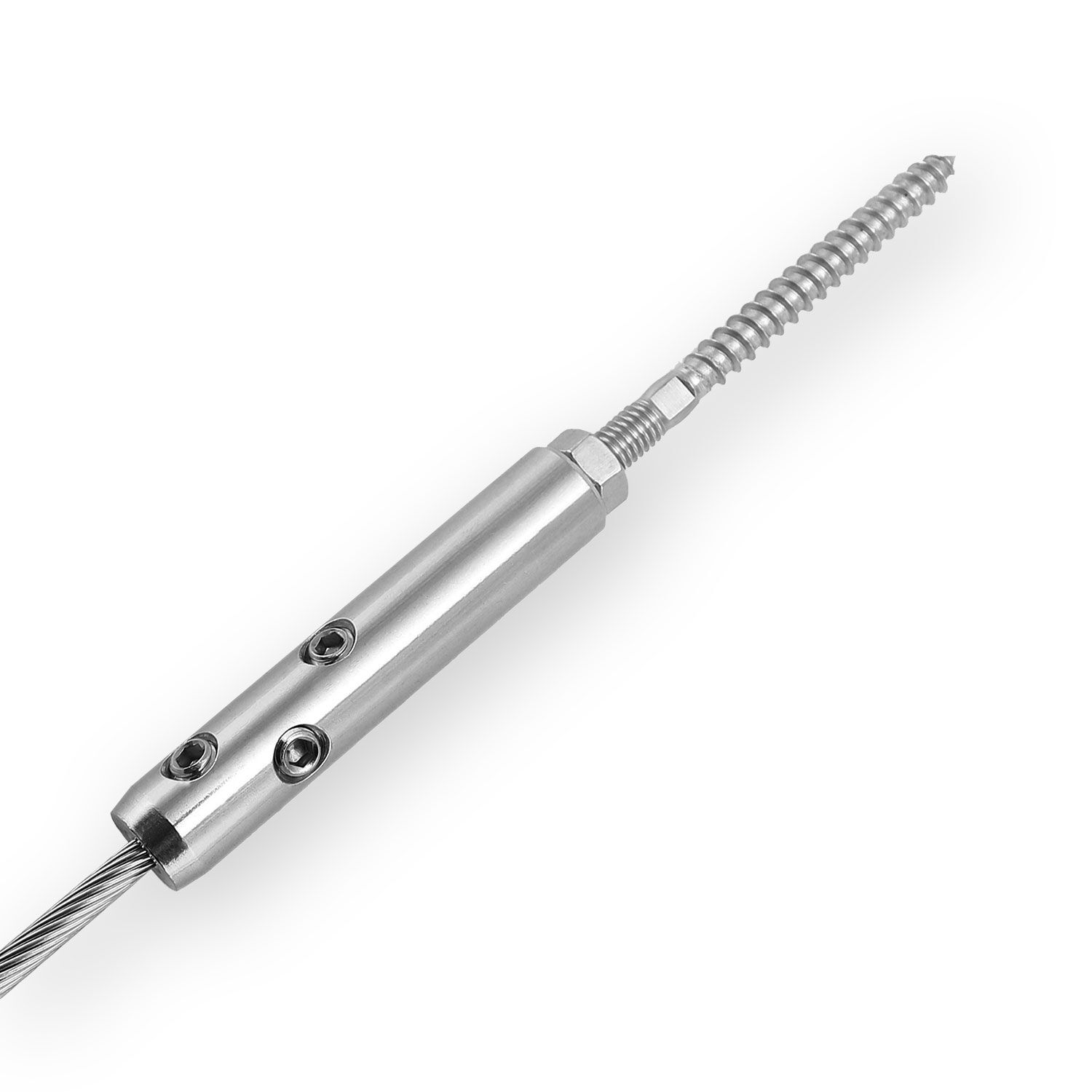 DIY Selbstmontage Seilspanner für 4mm Drahtseil mit Stockschraube M6