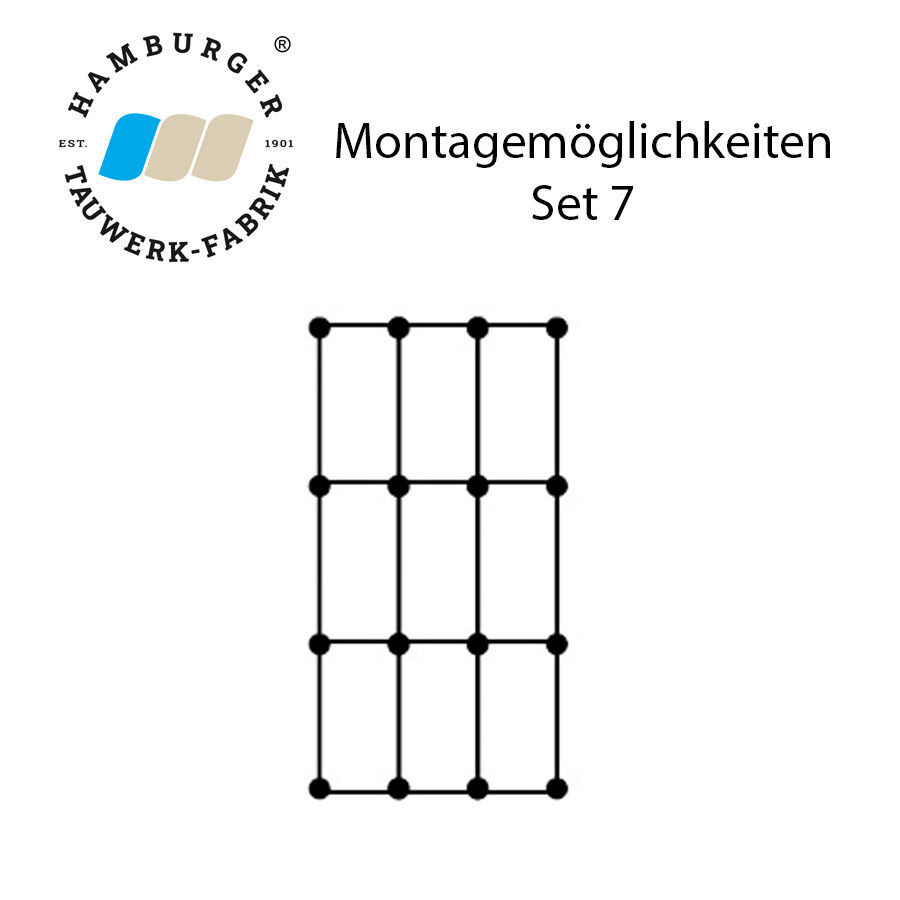 Ranksystem 50mm Bausatz / 16 Wandhalter | Hamburger Tauwerk Fabrik – Beste Qualität seit 1901. Jetzt online kaufen