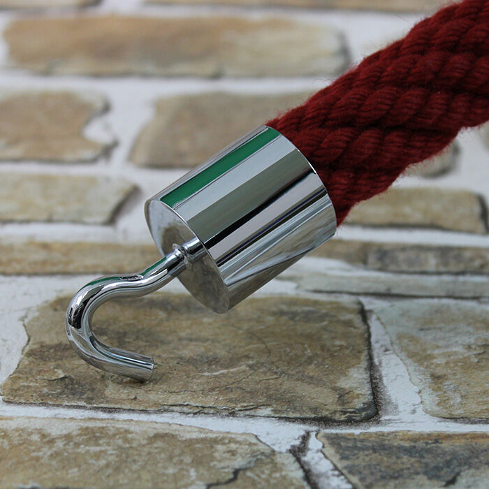 Rope End Cap with Hook - Shiny Chrome-Plated for 40mm Handrail Rope ...