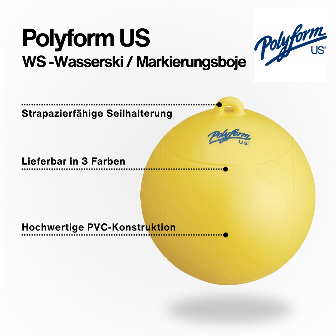 Polyform US Markierungsboje Typ WS / Gelb aus der Hamburger Tauwerk Fabrik - Est. 1901 ✓ Made in Germany ✓ Top Qualität ➤ Jetzt kaufen!