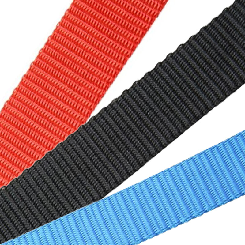 Polyester Webbing, Twill Weave 20.0 mm Wide / 100m Spool / Black Polyester Webbing, Twill Weave 20.0 mm Wide / 100m Spool / Black