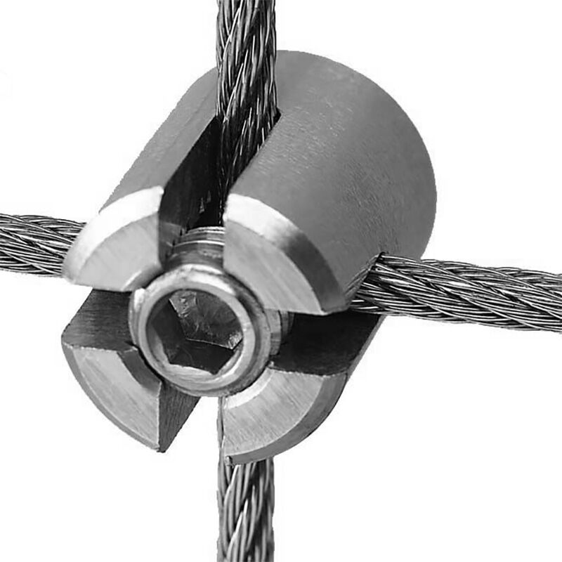 Kreuzklemme KK1 Edelstahl Kreuzklemme KK1 – Drahtseilverbinder für 2–8 mm Seile | V4A rostfrei