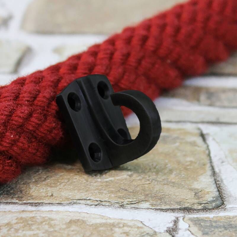 Endkappe mit Haken, Karabiner oder Ring - Schwarz matt