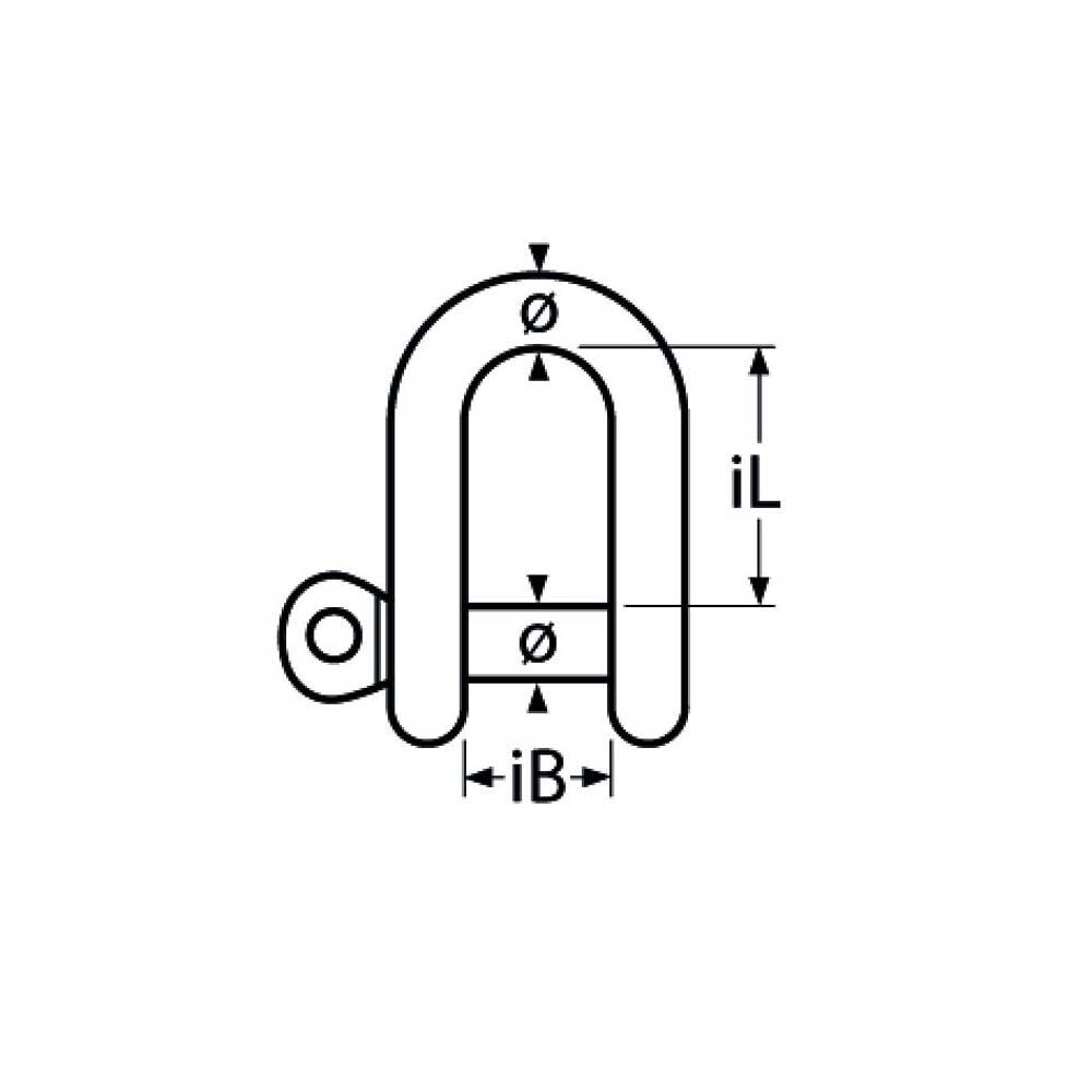 TZD-SchäkelkurzeForm Schäkel kurze Form / M3 - M32, Edelstahl A4 - AISI 316