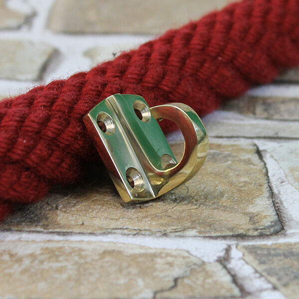 Wandhaken Endkappe mit Haken, Karabiner oder Ring - Messing glänzend