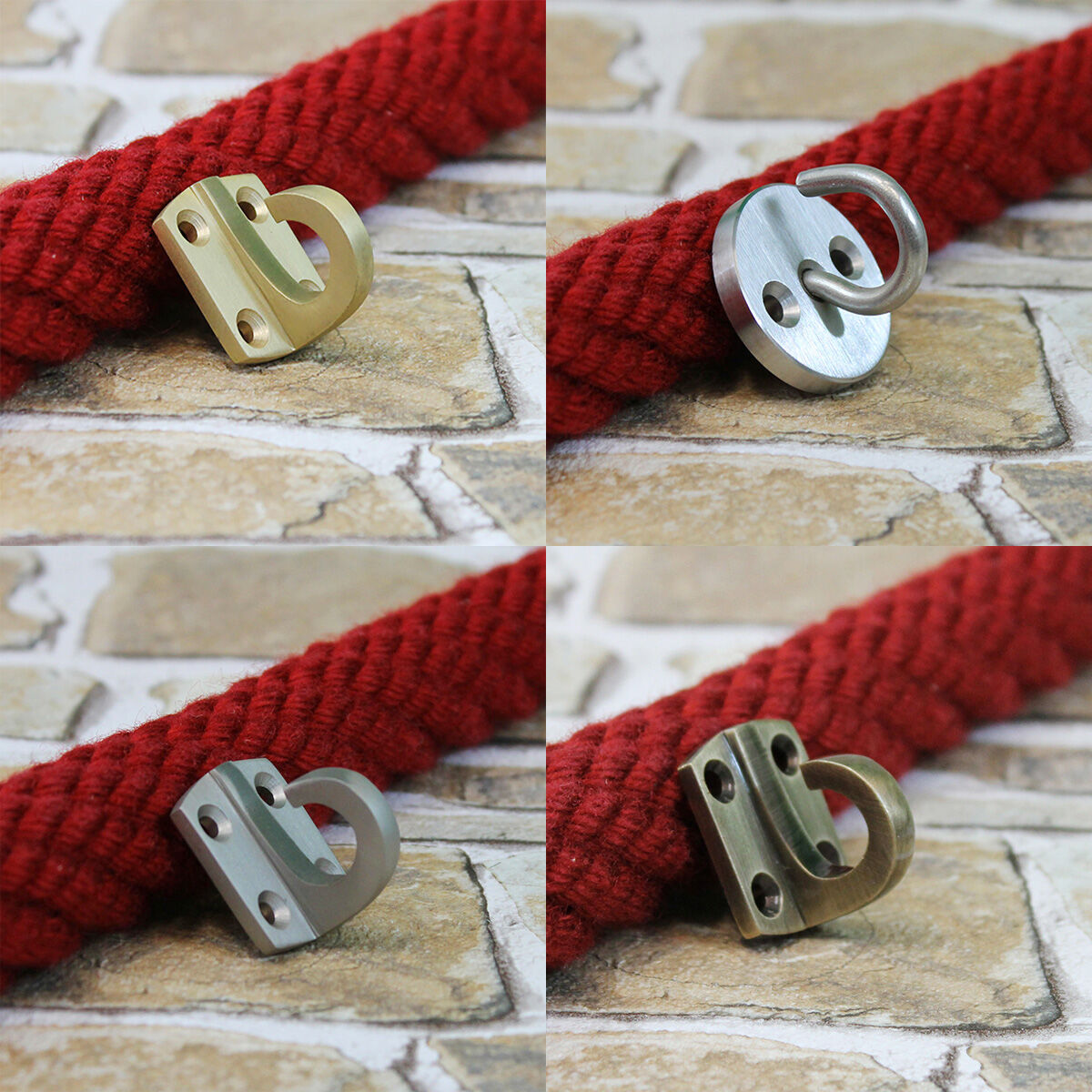 Wall Hooks for Barrier Ropes in Many Variations Wall Hooks for Barrier Ropes in Many Variations