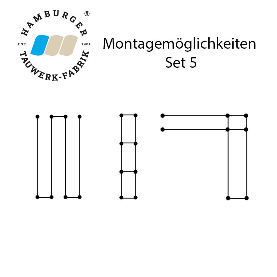 Ranksystem 35mm Bausatz / 8 Wandhalter / 10m Drahtseil Ranksystem 35mm Bausatz / 8 Wandhalter / 10m Drahtseil