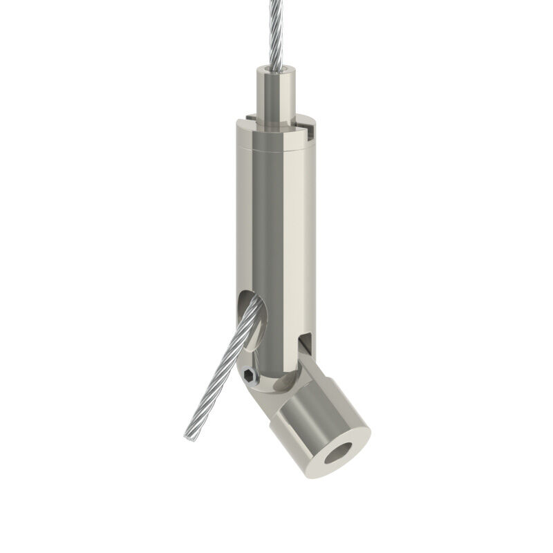 Wire Rope Holder/Gripper Type 20 SE with Joint, M6I / Nickel-Plated Wire Rope Holder/Gripper Type 20 SE with Joint, M6I / Nickel-Plated