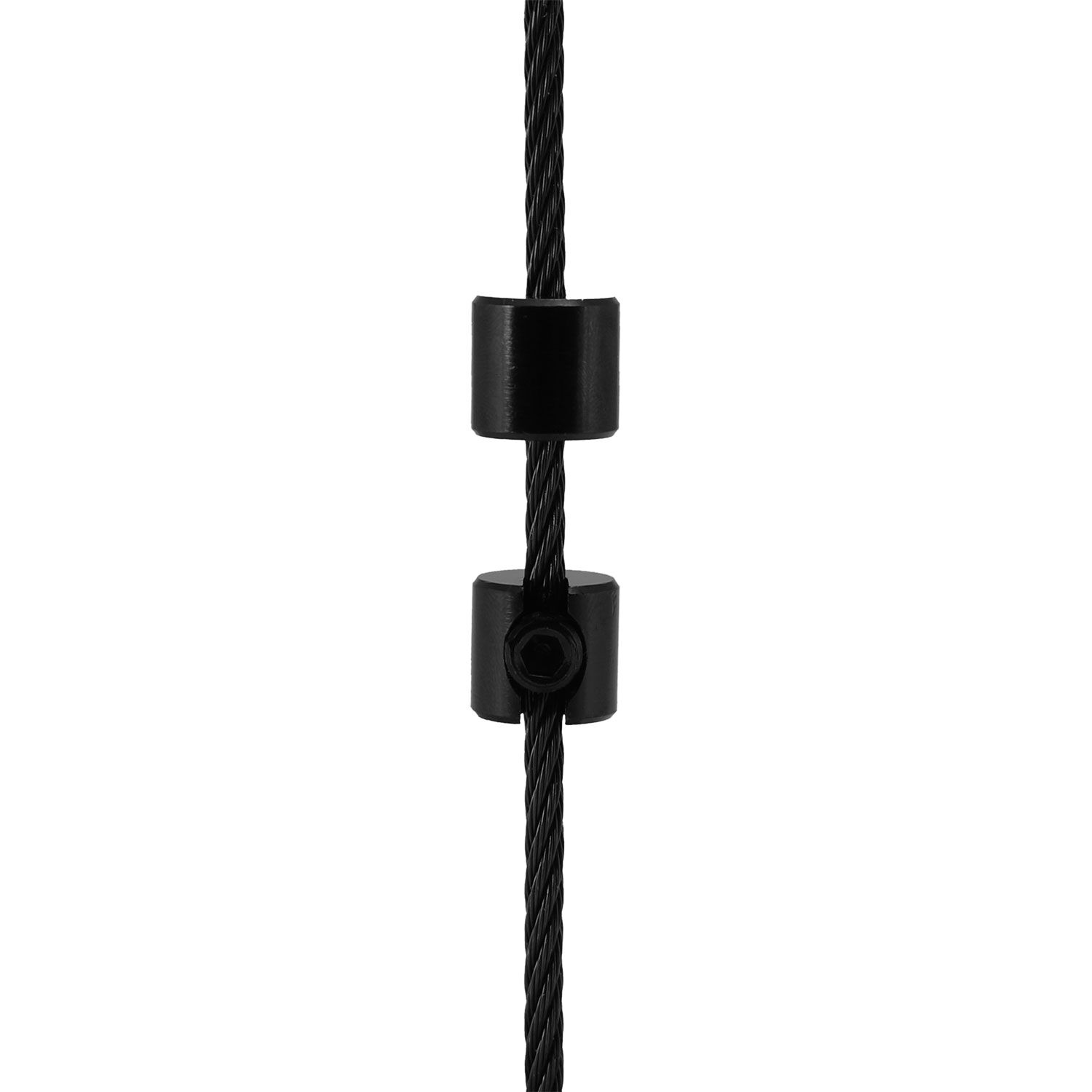 Klemmstopper / Klemmring, 1teilig für 2 - 5mm Drahtseil / Edelstahl V4A, PVD Schwarz Klemmstopper / Klemmring, 1teilig für 2 - 5mm Drahtseil / Edelstahl V4A, PVD Schwarz