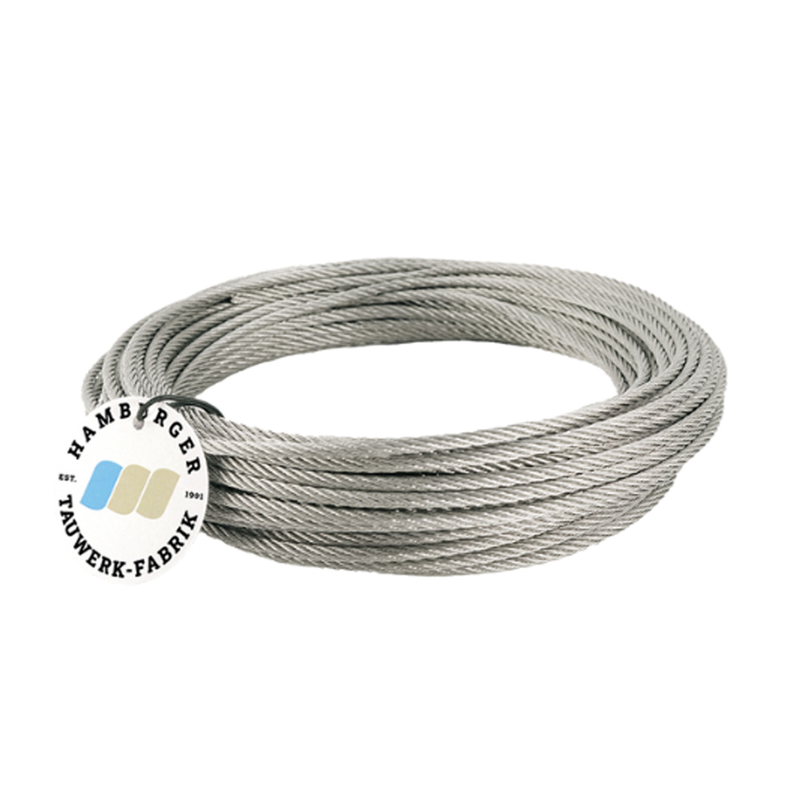 Edelstahl-Drahtseil 7x7 / 4,0mm / Meterware | Hamburger Tauwerk Fabrik – Beste Qualität seit 1901. Jetzt online kaufen