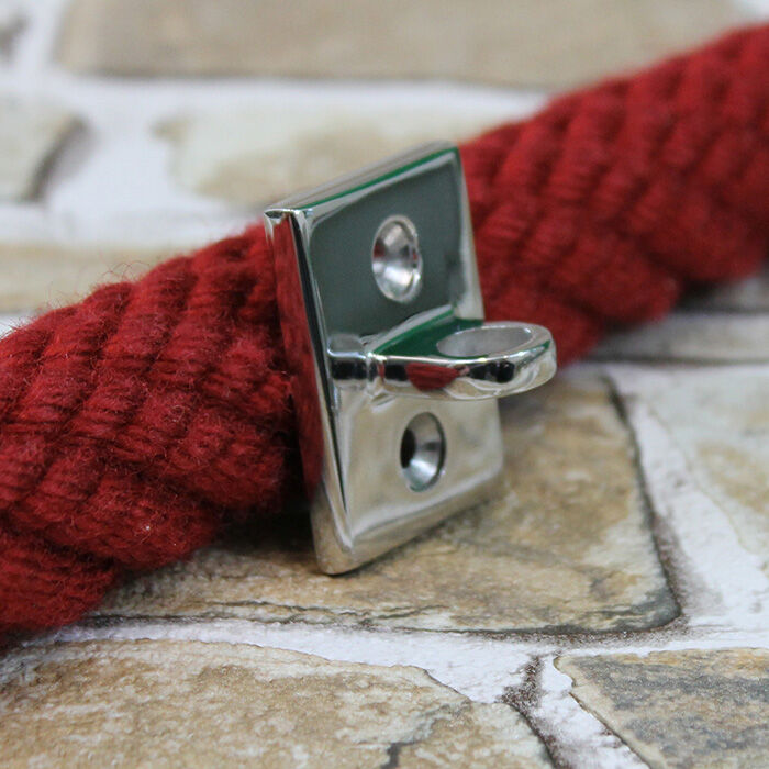 Wandauge Endkappe mit Haken, Karabiner oder Ring - Verchromt