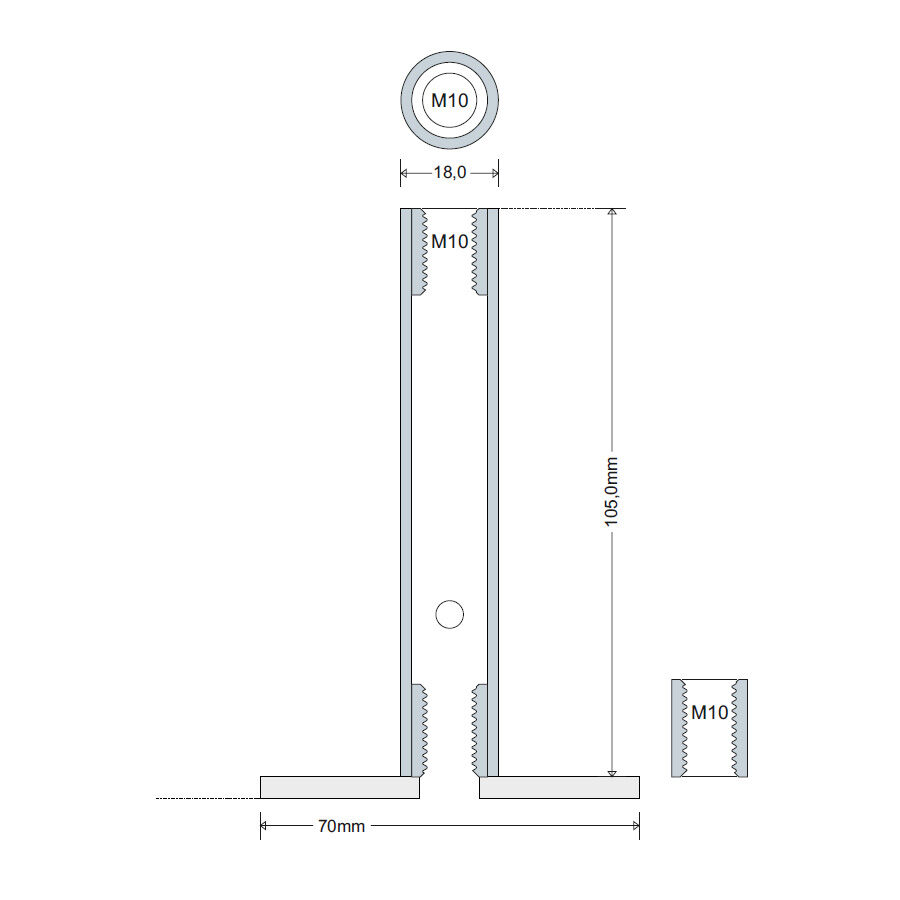 Ranksystem Exklusive 130mm Bausatz / 1 Wandhalter mit Kreuzklemme 4mm | Hamburger Tauwerk Fabrik – Beste Qualität seit 1901. Jetzt online kaufen