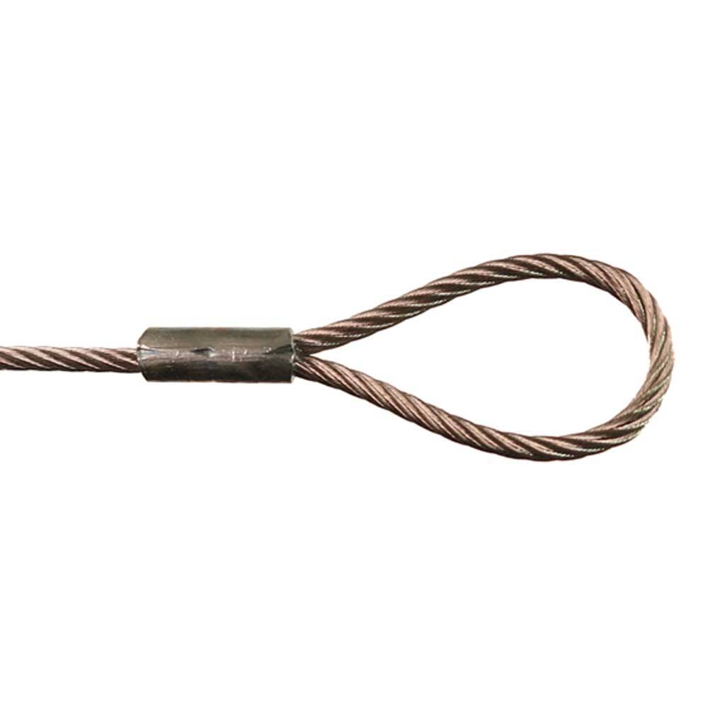 Einseitigmitschlaufenah Stainless Steel Wire Rope - One-Sided with Loop / Length as specified