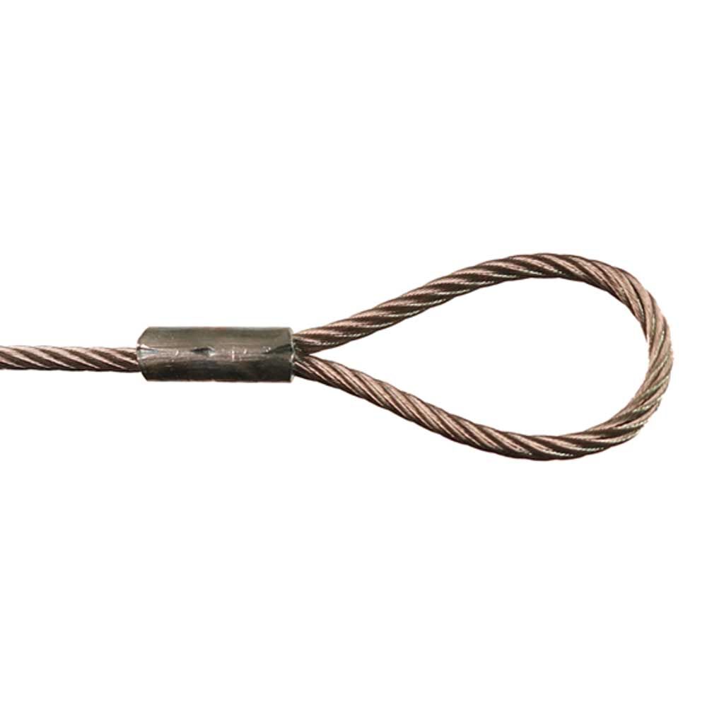 Einseitigmitschlaufenah Edelstahl Drahtseil - einseitig mit Schlaufe - Länge nach Vorgabe / 0,5 - 12mm