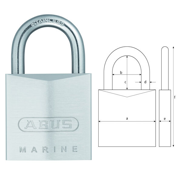 Abus Padlock Marine 75 IB - 100% Rustproof Security - Keyed alike Abus Padlock Marine 75 IB - 100% Rustproof Security - Keyed alike