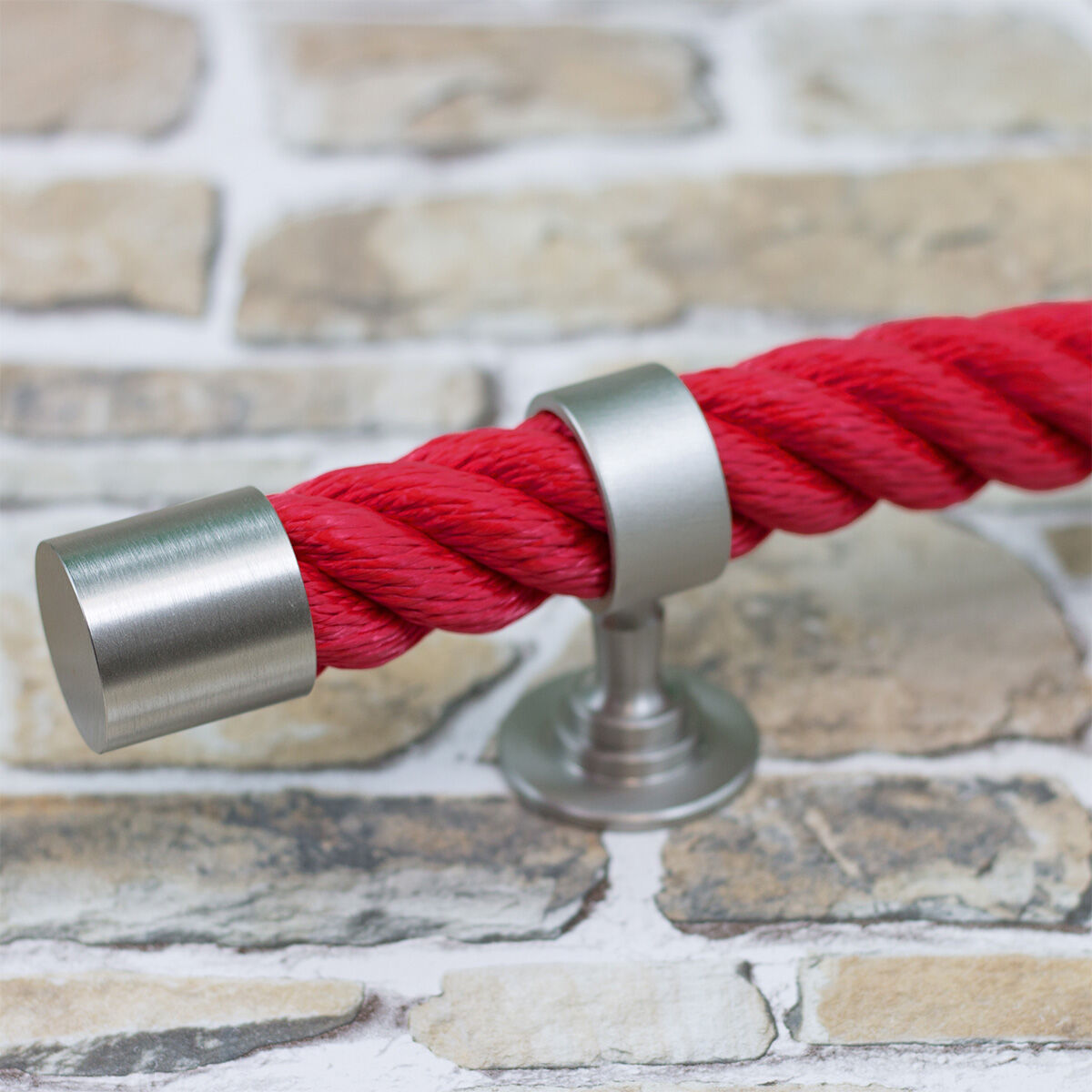 Handlaufseil/Absperrseil - Soft Touch in Rot / Länge nach Maß Handlaufseil/Absperrseil - Soft Touch in Rot / Länge nach Maß