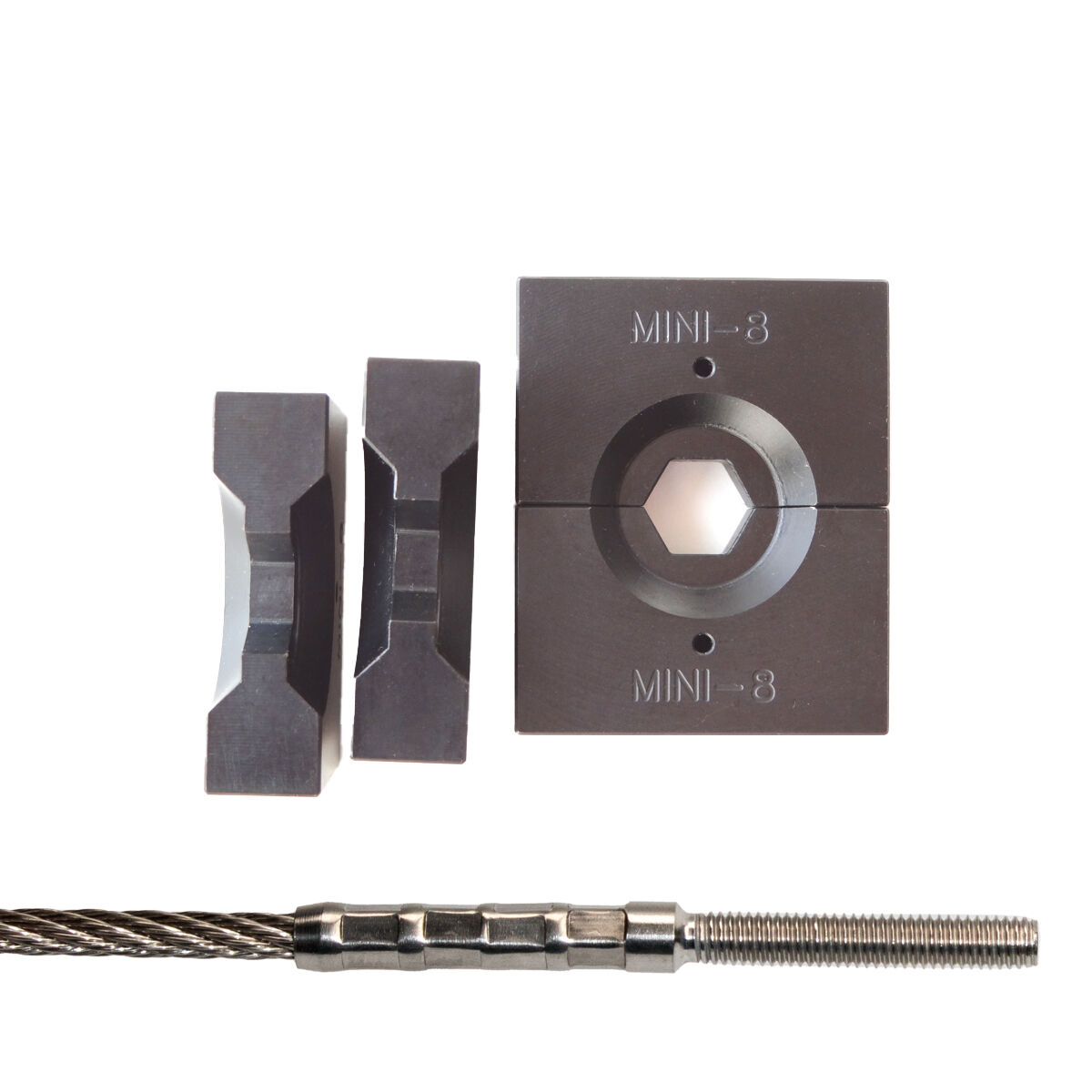 Presseinsätze / Pressbacken für 1,5mm bis 8mm Drahtseilterminals