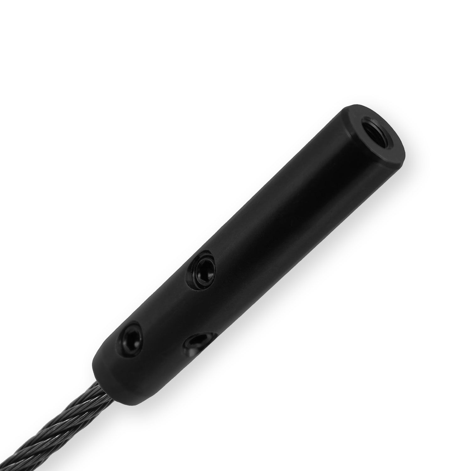 DIY Selbstmontage Seilspanner für 2mm Drahtseil mit Innengewinde M5 / Rechts, PVD Schwarz