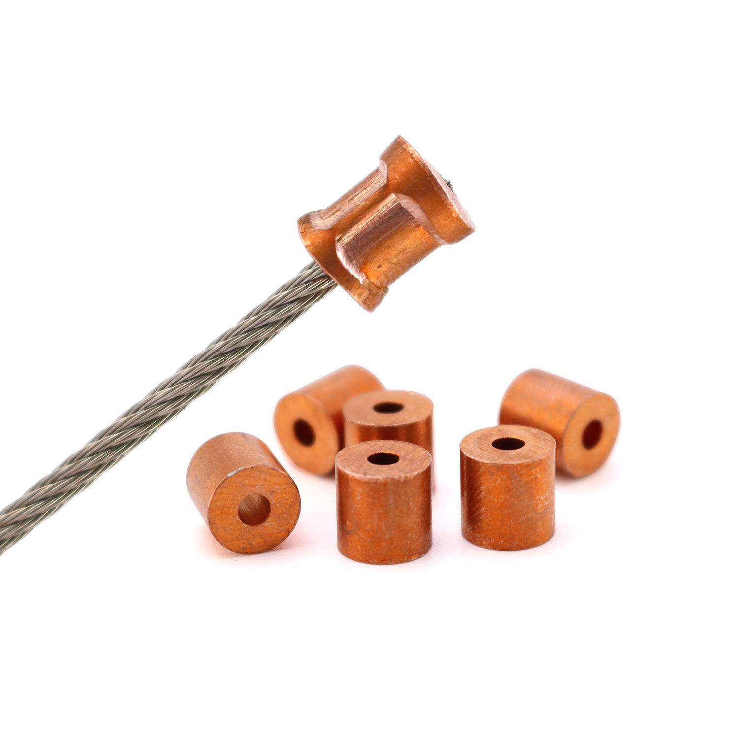 NicoPress® Round Ferrules / Stopper Ferrules for 0.8 - 6.0 mm Wire Rope NicoPress® Round Ferrules / Stopper Ferrules for 0.8 - 6.0 mm Wire Rope