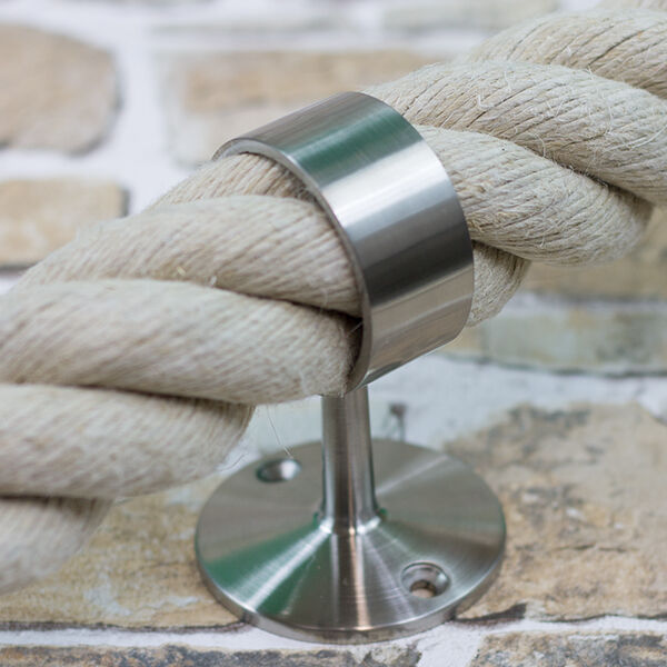 Seilträger - Edelstahl matt für 40mm Handlaufseil und Absperrseil Seilträger - Edelstahl matt für 40mm Handlaufseil und Absperrseil