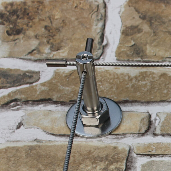 Ranksystem 58mm Bausatz / 1 Wandhalter mit Kreuzklemme / ohne Drahtseil Ranksystem 58mm Bausatz / 1 Wandhalter mit Kreuzklemme / ohne Drahtseil