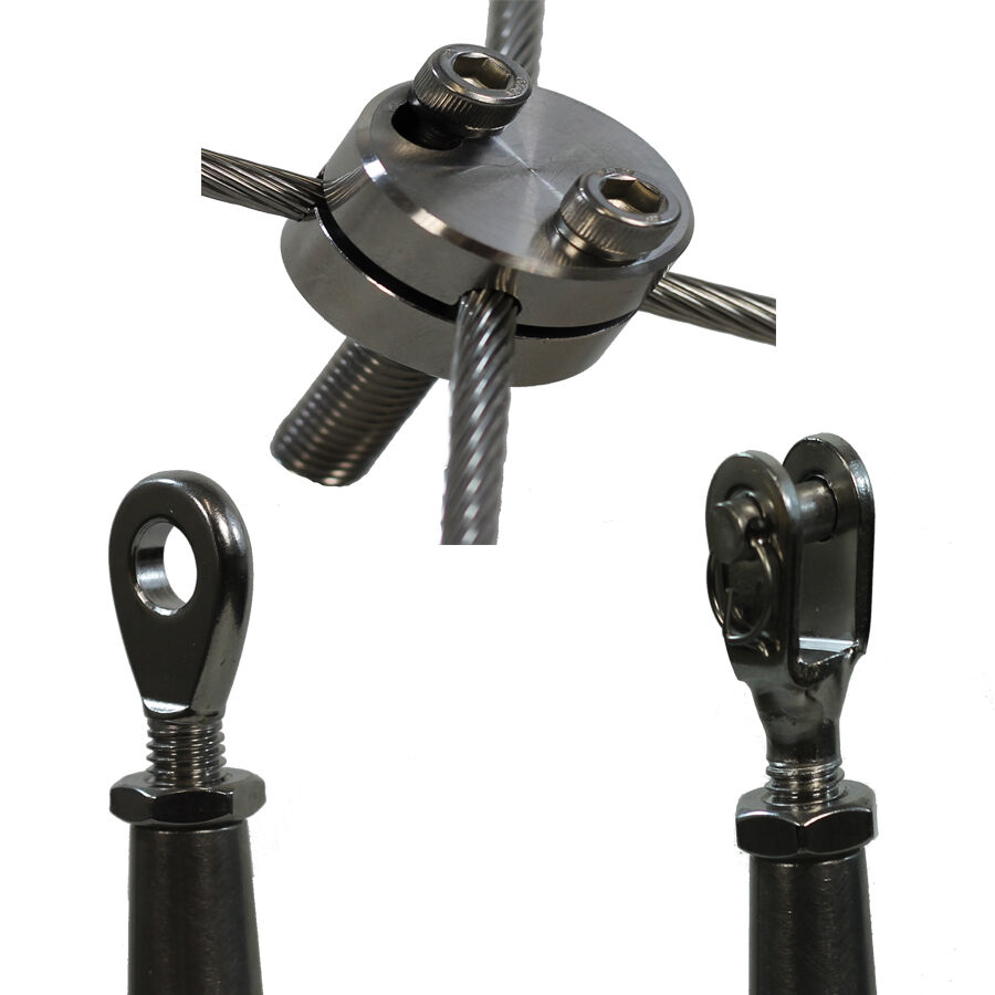 Ranksystem Exklusive 130mm Bausatz / 1 Wandhalter mit Kreuzklemme 5mm | Hamburger Tauwerk Fabrik – Beste Qualität seit 1901. Jetzt online kaufen