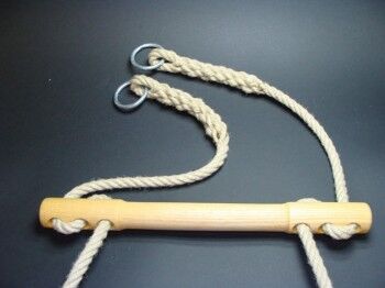 Hochwertige Strickleiter / Sprossenleiter / Gesamtlänge 1,75mtr / 6 Sprossen Strickleiter / Sprossenleiter aus Polyhanf & Esche in vielen Längen - HANDMADE