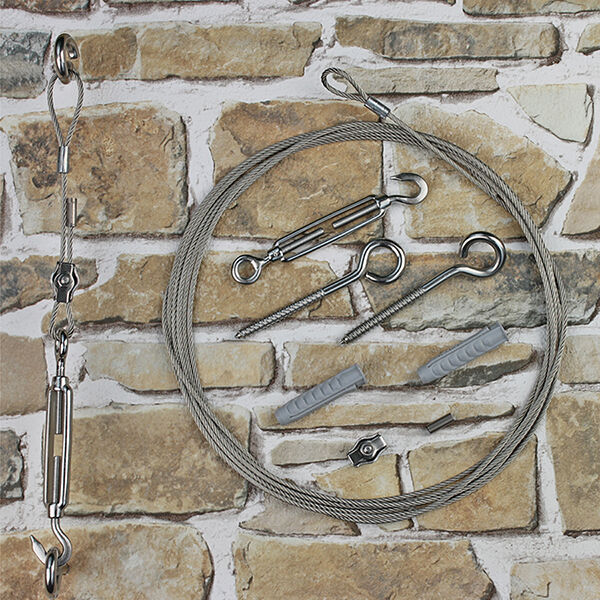 Ranksystem / Rankhilfe S - Wandabstand 35mm aus Edelstahl Ranksystem / Rankhilfe S - Wandabstand 35mm