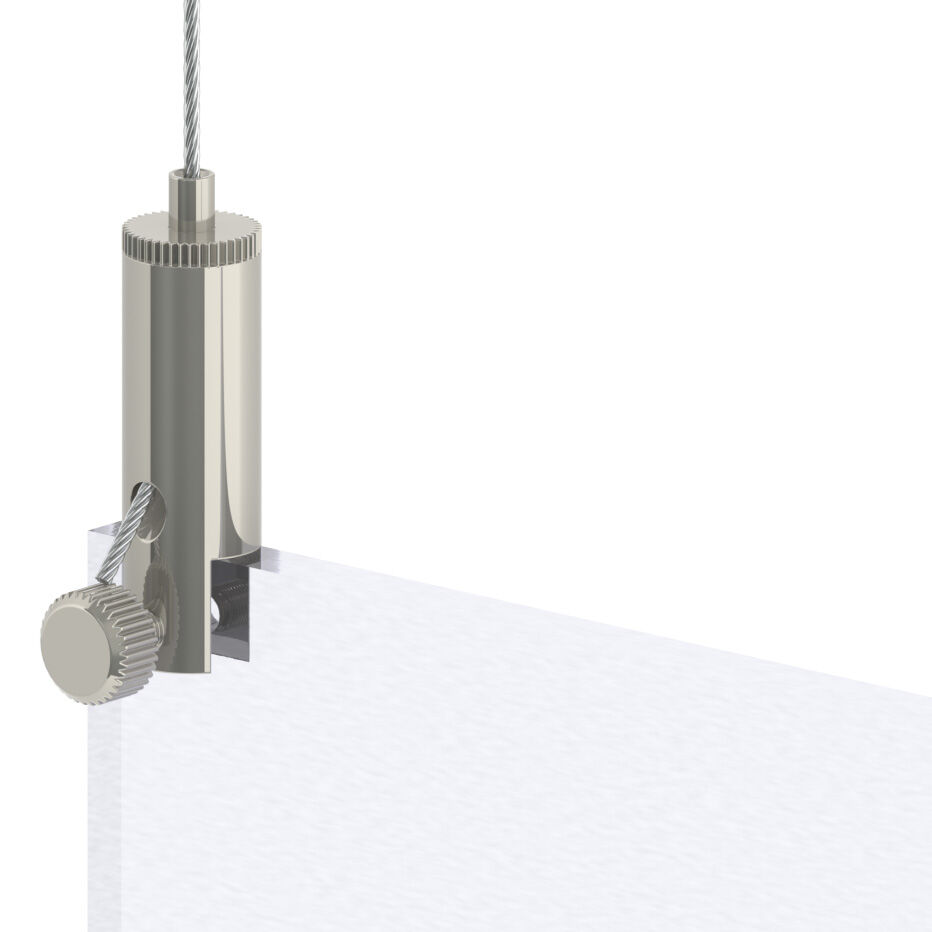 Drahtseilhalter/Gripper Typ15 mit Klemmhalter / vernickelt Drahtseilhalter/Gripper Typ15 mit Klemmhalter / vernickelt