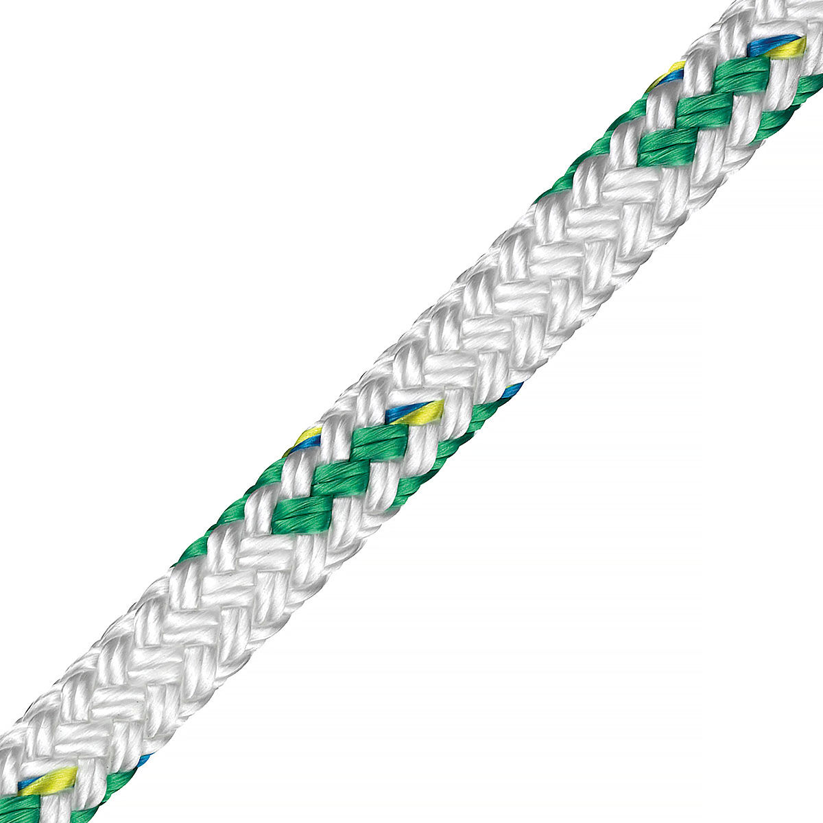 LIROS Top-Cruising Tauwerk 8,0mm / Bruchlast 1800daN / Weiß-Grün LIROS Top-Cruising Tauwerk 8,0mm / Bruchlast 1800daN / Weiß-Grün