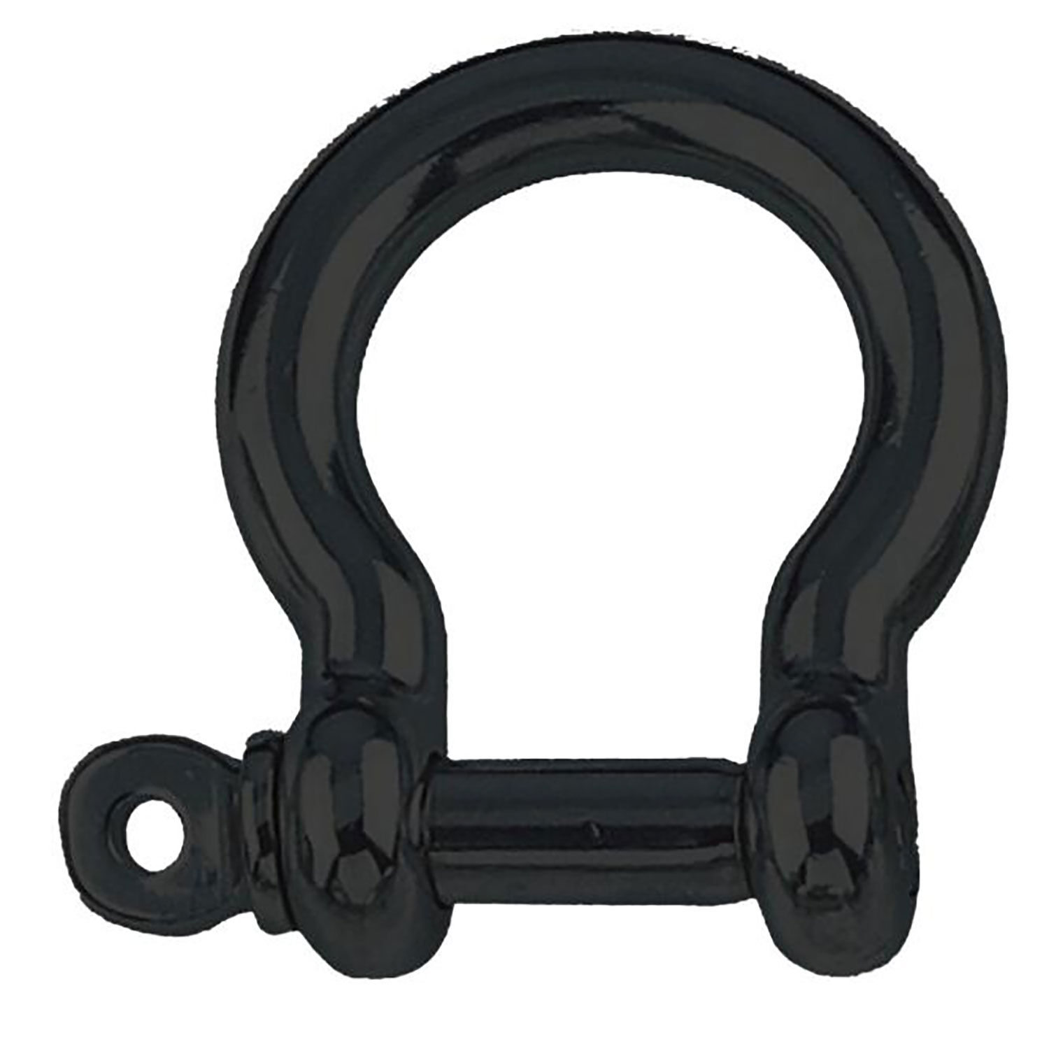 D-Schäkel - geschweifte Form M4 - M12, Edelstahl A4 - AISI 316, PVD Schwarz