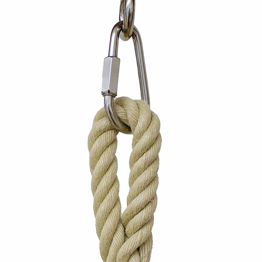Kletterseil / Klettertau Nature Touch 20mm ø - Länge 1,6mtr. mit Augspleiß und Karabiner | Hamburger Tauwerk Fabrik – Beste Qualität seit 1901. Jetzt online kaufen