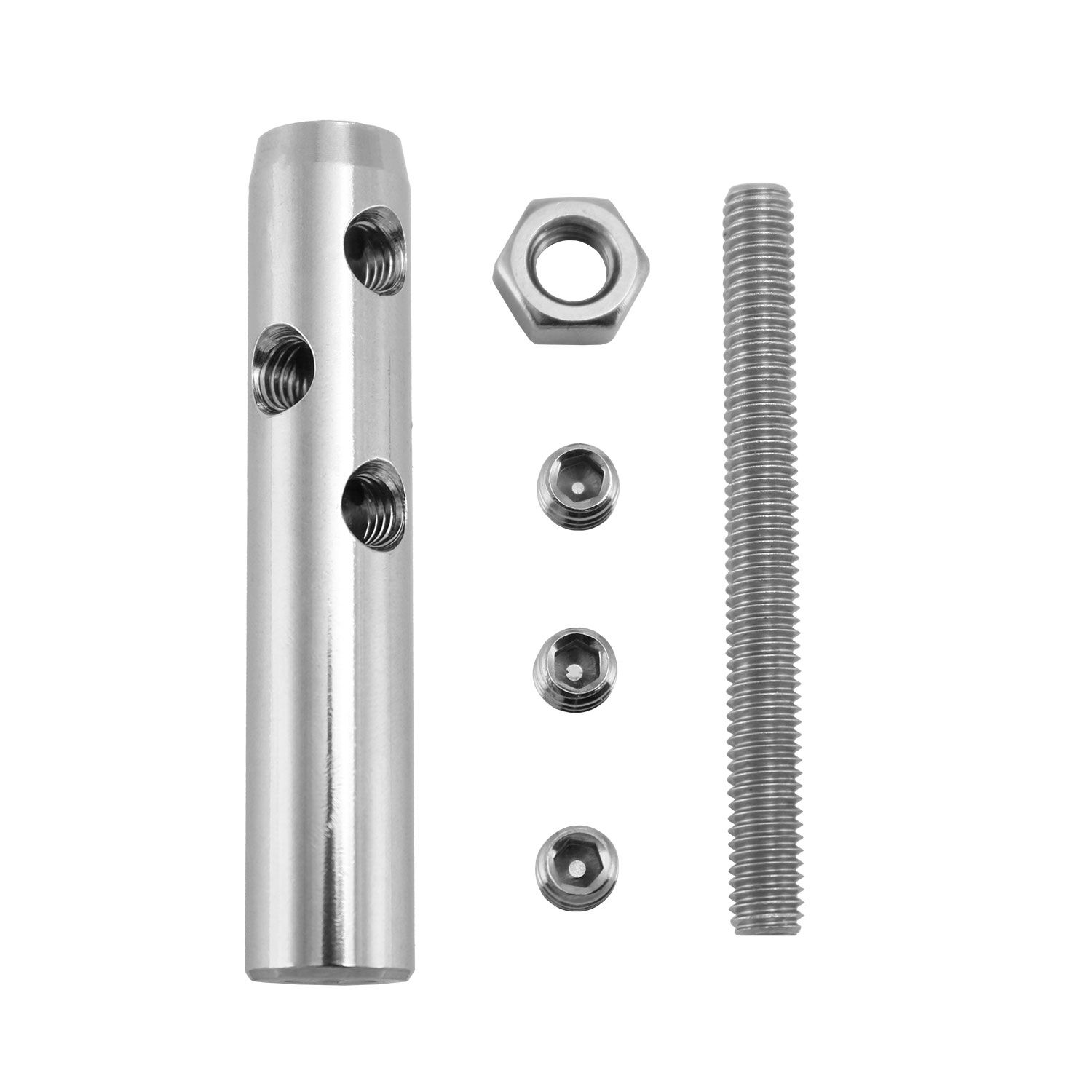 DIY Selbstmontage Seilspanner für 3mm Drahtseil mit Aussengewinde M6 DIY Selbstmontage Seilspanner für 3mm Drahtseil mit Aussengewinde M6