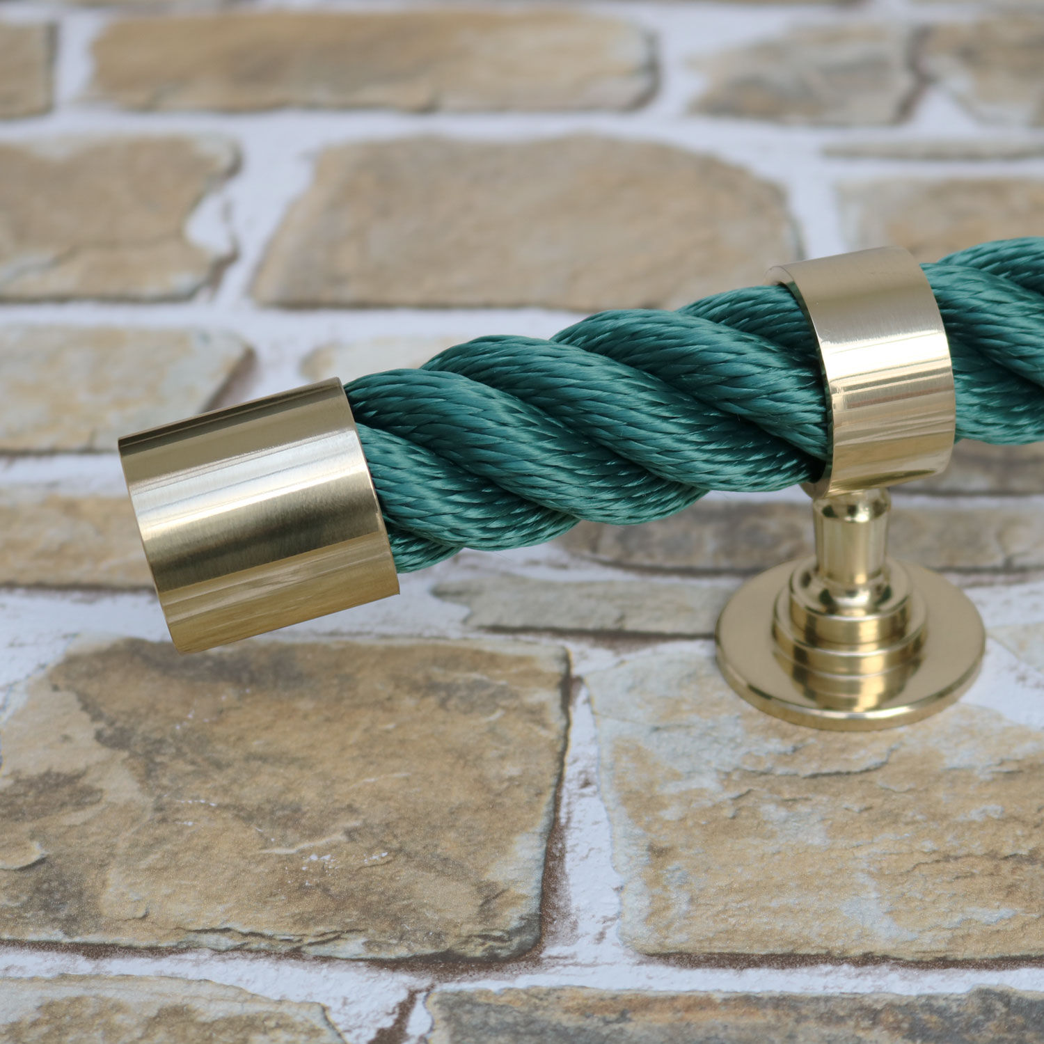 Handlaufseil/Absperrseil - Soft Touch in Dunkelgrün / Länge nach Maß