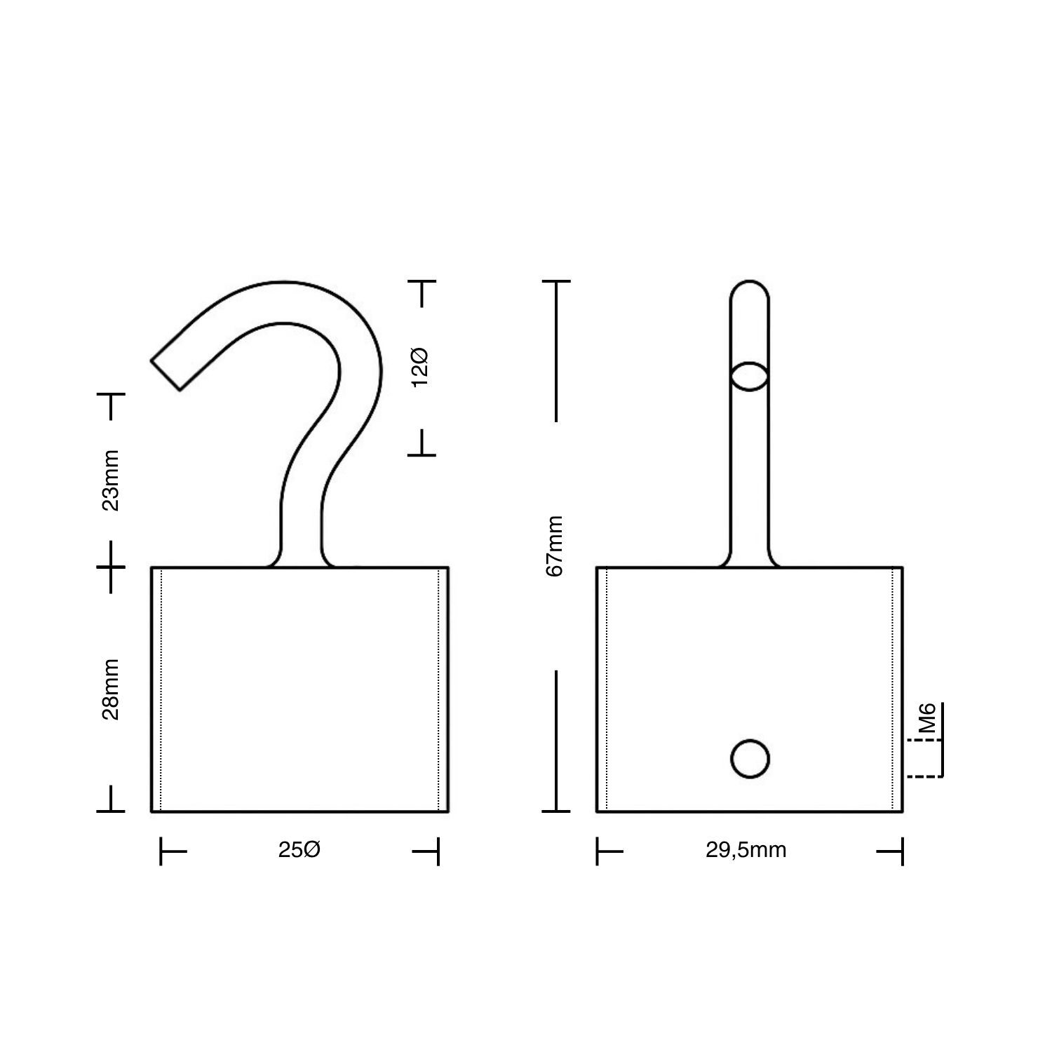 Seilendkappe mit Haken - verchromt glänzend für 25mm Handlaufseil/Absperrseil | Hamburger Tauwerk Fabrik – Beste Qualität seit 1901. Jetzt online kaufen