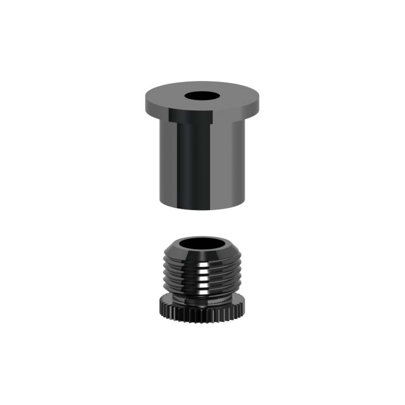 Deckenbefestiger M10x1 mit Schraubkappe / schwarz Deckenbefestiger M10x1 mit Schraubkappe / schwarz